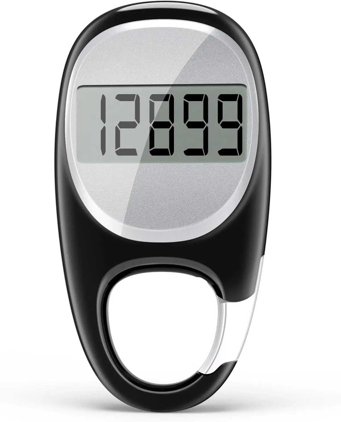 Simple Pedometer for Walking, Accurate Step Tracker with Carabiner, 3D Step Counter for Men Women Kids Seniors Work Out Running