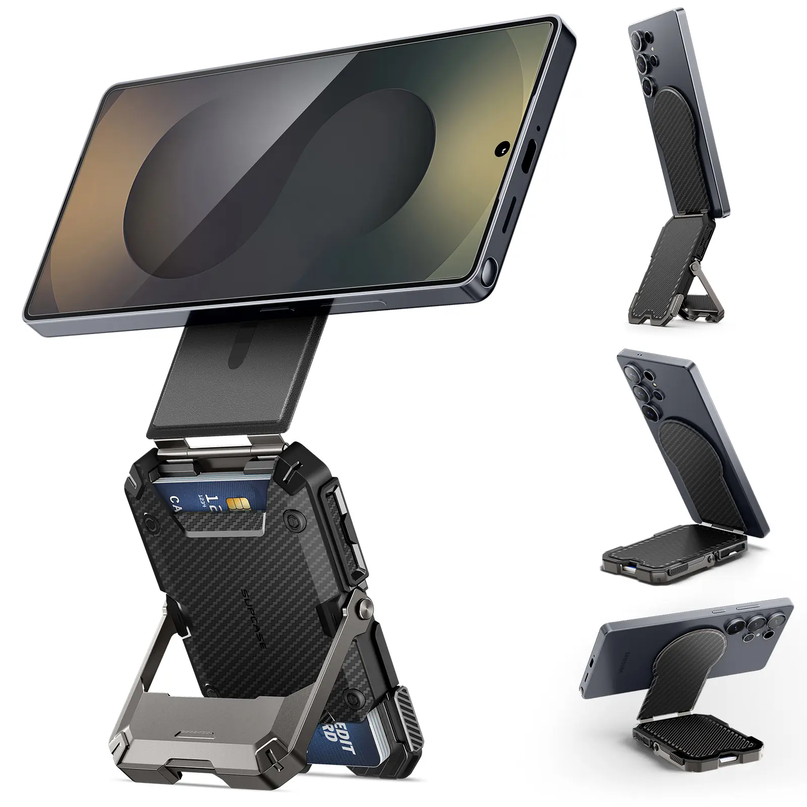 SUPCASE for MagSafe Wallet, Magnetic Wallet for Men, [5-Card Holder] [Adjustable Stand] [RFID Blocking] Phone Card Holder Tripod for Samsung Galaxy S26/S25/S24, Google Pixel 10 and iPhone 17/16/15/14