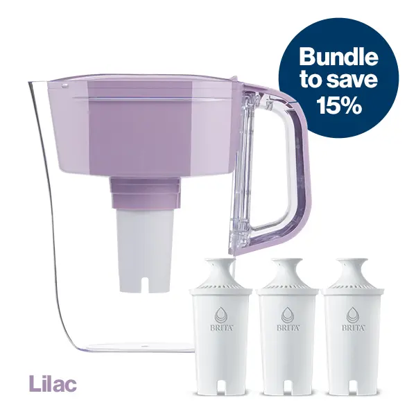 Brita Bundle & Save: 6-Cup Misty Lilac Water Pitcher + 3 Original Filters | TikTok Shop Exclusive