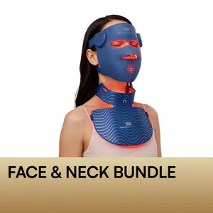 INIA GLOW 940nm 4D Face Mask & Neck Mask Bundle, Deep Dual NIR Repair (940+850nm), Cooling Therapy for Lift, Glow & Wrinkle Reduction, Face to Chest Anti-Aging,Mother's Day Special Gift