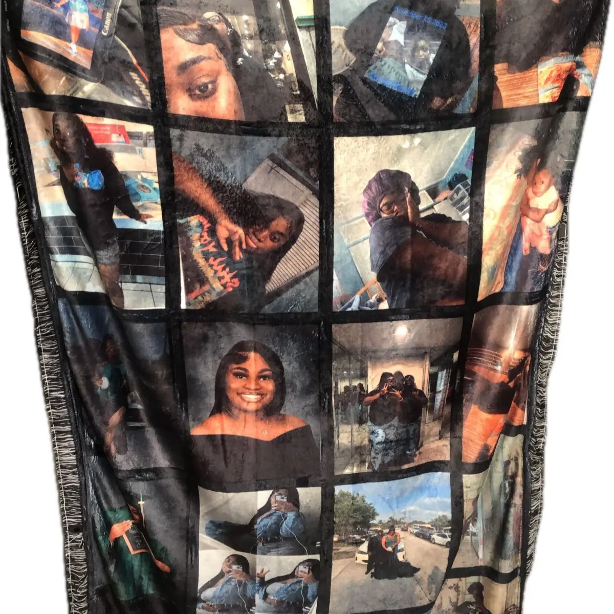 Sublimated Memory Throw Blanket/ Memorial Blanket 59x40 20 panels