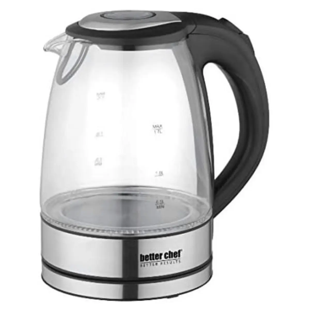 212 MAIN Borosilicate Glass Electric Kettle, 1.7L / 7.2-Cup Cordless Water Boiler with Blue LED Lights, 1500W Fast Boil & Auto-Shutoff for Camping