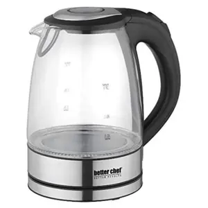 Better Chef IM-178S-CP Better Chef 1500W 7-Cup Cordless Electric Borosilicate Glass Kettle with 360 Degree Swivel Base