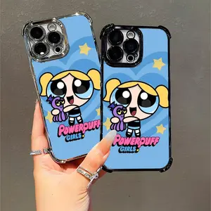 Powerpuff Girls Cartoon iPhone Case Compatible with iPhone 11/12/13/14/15/16 (Pro Max/Plus) Cute Anime Design for Kids Teens Girls