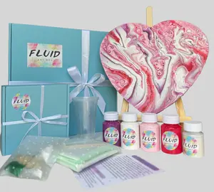 Fluidart Box Heart Art Kit Best gift for everyone.