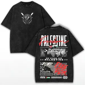 Gildan TShirt, Free Palestine Protest Tee – Double-Sided 260GSM Shirt with Bold Message & Global Solidarity Graphics