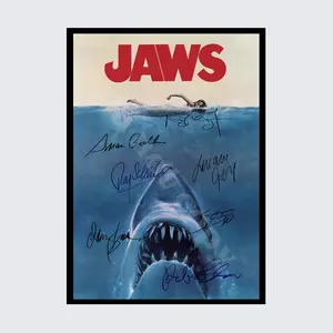 JAWS FILM MOVIE FULL CAST SIGNED AUTOGRAPH POSTER Wall Art