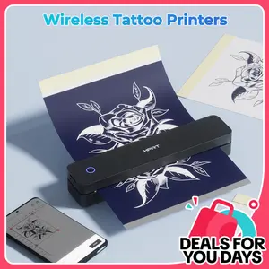 Tattoo Stencil Printer, Wireless Portable Thermal Transfer Machine with 10 Transfer Papers, Compatible with Phone, Tablet, PC#SummerWins #DealsForYouDays