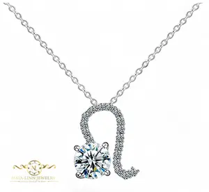 Leo Moissanite Zodiac Necklace By Naya - Linn Jewelry