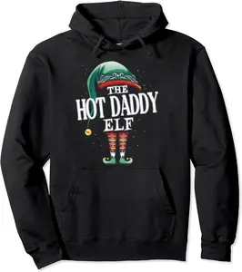 Hot Daddy Elf Christmas Group Xmas Pajama Party Pullover Hoodie - Phoebeumba Shop 52B0BL3JWRHS