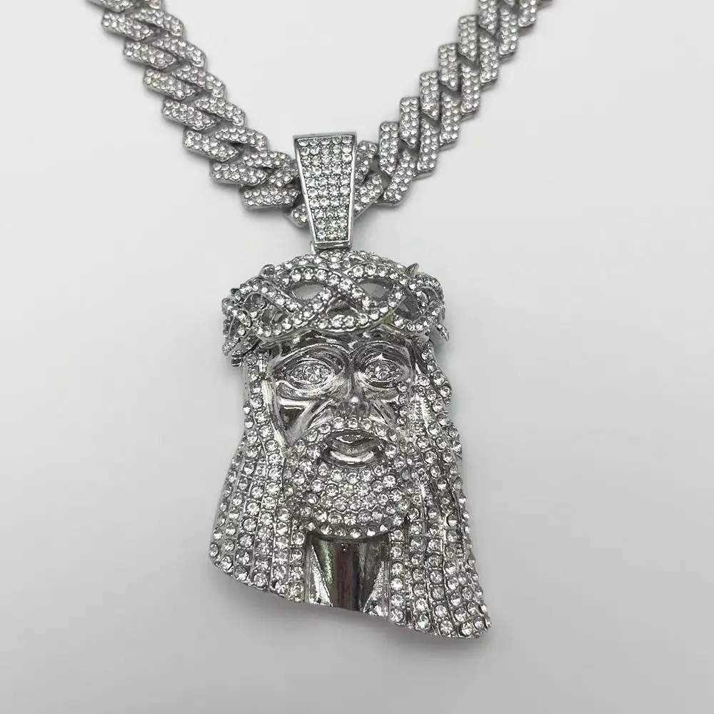 Silver pendant+18 inch Cuban chain