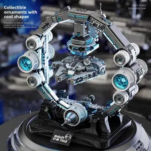 2026 New Model of Magnetic Levitation Millennium Falcon Spacecraft Assembly Building Blocks Toy Model Desktop Decoration Gift