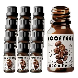 12pc Set 10ML Coffee Essential Oils, Cafe Fragrance Oil for Aromatherapy Diffusers, Long-Lasting Scent, Alcohol-Free, Perfect Gift Box