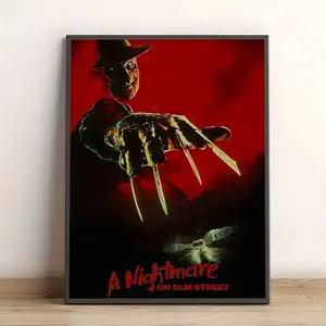 Nightmare on Elm Street Poster, Classic Horror Movie Wall Art, Unframed Print