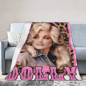 Dolly Parton themed printed flannel blanket - perfect for sofas, offices, and travel, lightweight and durable, perfect as a gift for all seasons blanket plushthin quilt holiday gift Intense Nacho Printed Flannel Blanket