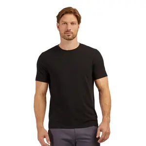 Mott & Bow Luxe Stretch Tee, Crew Neck, Short Sleeved, Just-right Fit, Tagless Neck Branding for Itch-free Wear