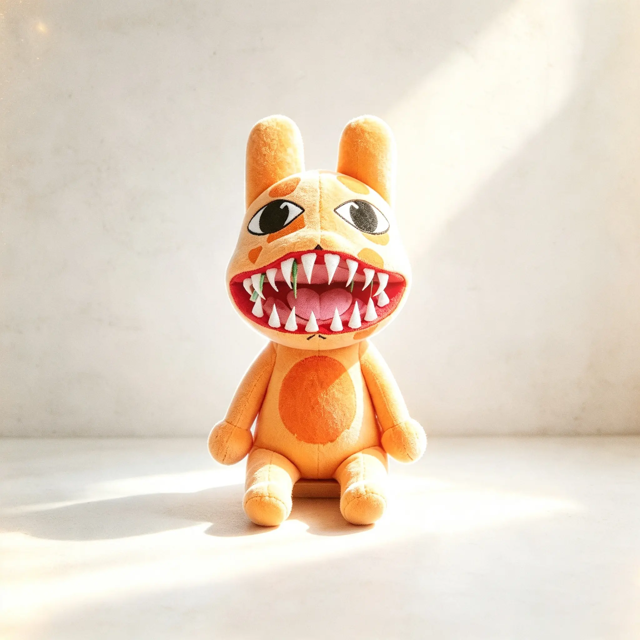 Roblox Animal Hospital Horror Game Plush, Soft Stuffed Dolls of Bandage Green Cat & Sharp Teeth Orange Dog Anomaly Characters, Cute Spooky Horror Game Collectible Plushies, Room Decor Toy Gift for Roblox Horror Game Fans, Kids & Hobby Collectors