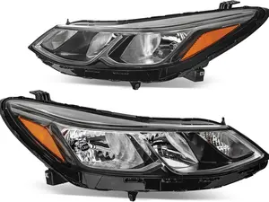 YITAMOTOR Headlight Assembly Compatible with 2016-2019 Chevy Cruze Replacement Headlamp Black Housing Left and Right Set