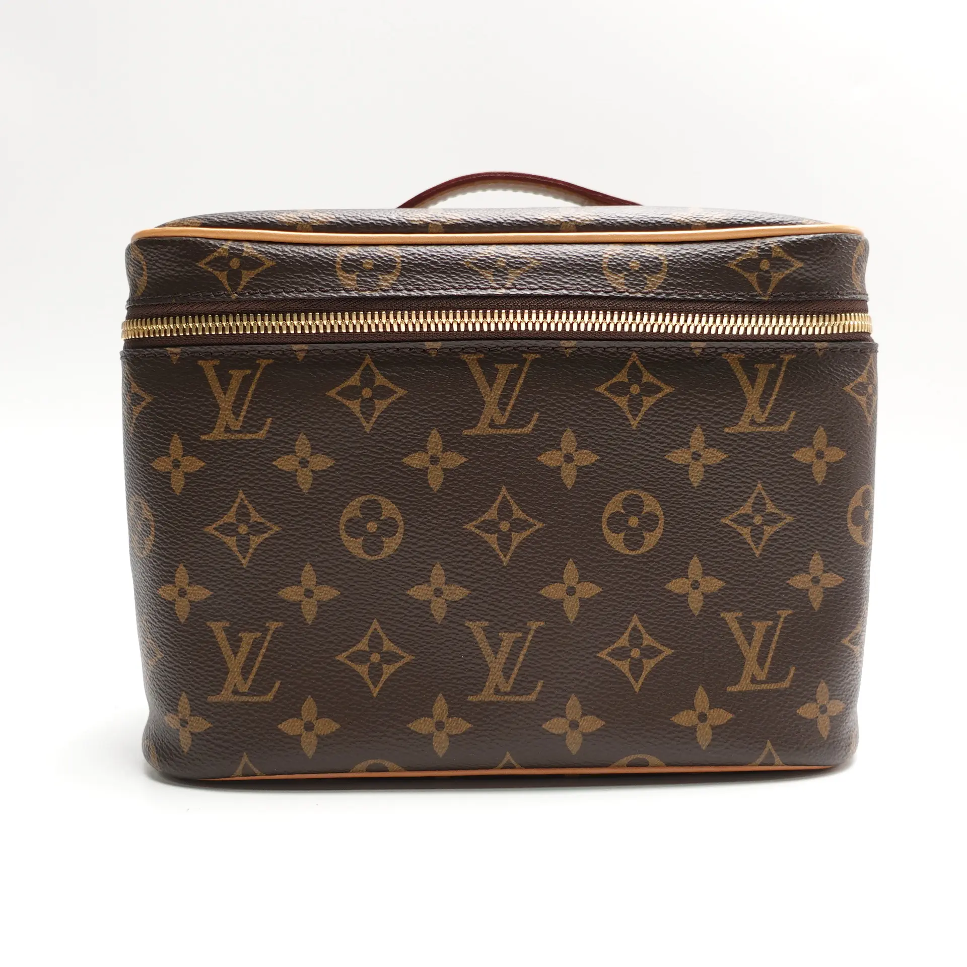 Pre-owned Louis Vuitton Coated Canvas Clutches & Wristlets Nice Brown Monogram Cosmetic Bag T10462169