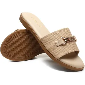 Flat Sandals for Women 2026 Slide Sandals Summer Fashion Women Dressy Slip on Shoes for Party Wedding Vacation Beach Walking Square Open Toe Shoes