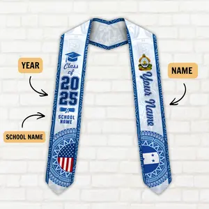 Personalized Honduras Graduation Stple 2026, Honduras America Flag Graduation Sash 2026