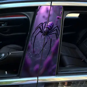 Skull Spider Stickers Tt011, Set of 2, Modern Car Decorations for Cars Walls Windows, Durable PVC Material Artistic Design