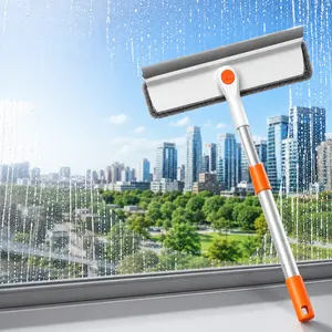 Magnetic Window Cleaner, Double-Sided Glass Wiper with Squeegee for Home, Apartment Windows and Glass Door Cleaning