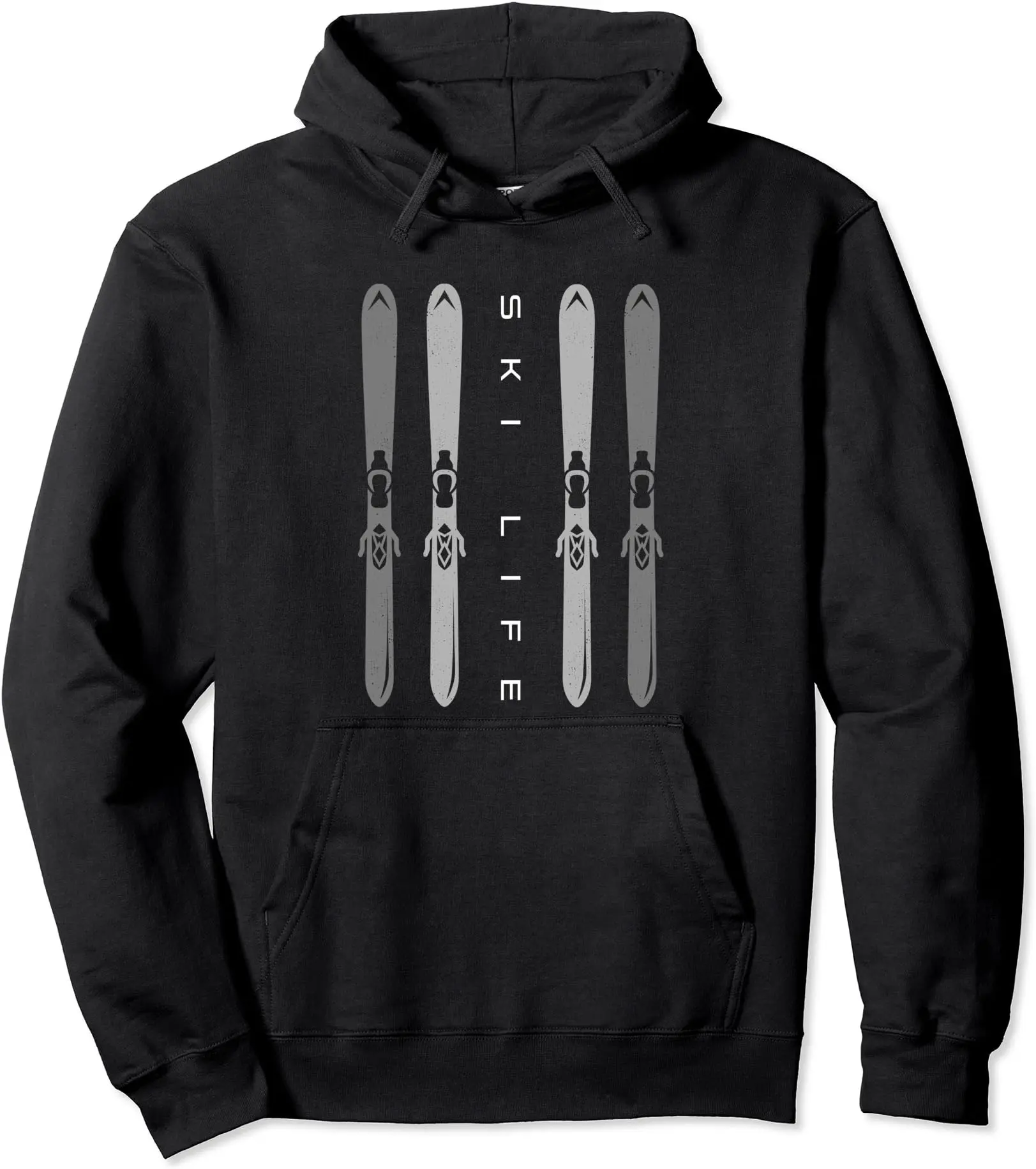 Ski Apparel - Skiing Skier Ski Pullover Hoodie