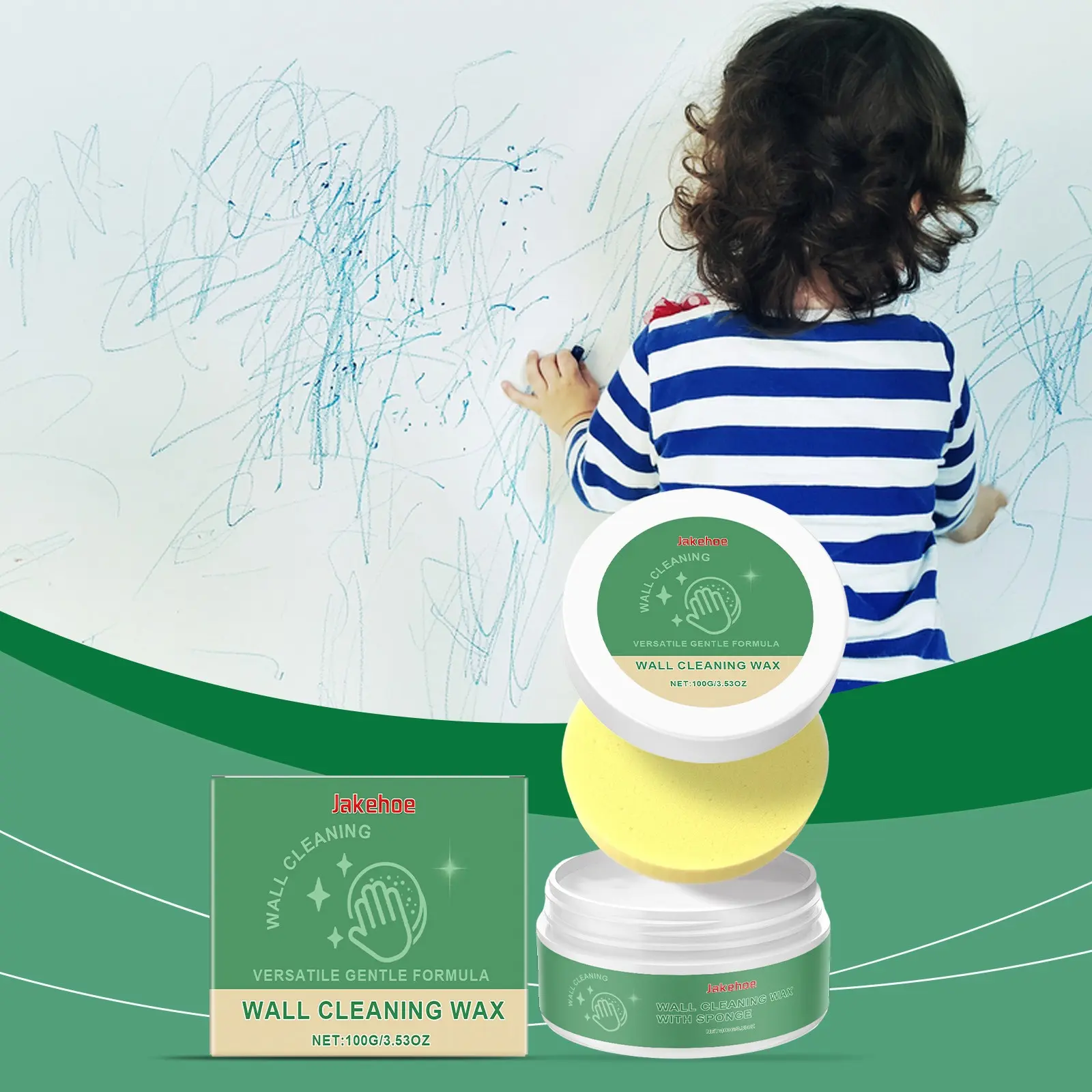 Wall Stain Remover Cleaner Paste, Home Use Wall Graffiti Clean Refinish Cleaning Paste, Effective Wall Surface Cleanser, Cleaning Agent