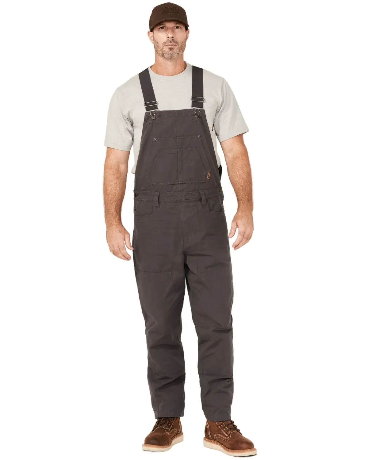 Lucky Brand Workwear Men's Men'S Broken Canvas Bib Overalls - Lwm243404-Gry