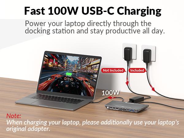 AV Access KD-E30 KVM Switch Docking Station for 2 Desktops & 1 Laptop, Dual 4K HDMI Monitors, 100W USB-C Charging, EDID, 10-in-1 USB-C Dock, 1G Stable Internet