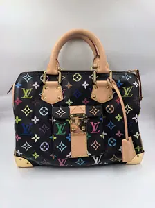 Pre-owned Louis Vuitton CANVAS Top Handle Bag x Takashi Murakami Monogram black Multicolor Speedy 30 xp02110 [BF 12Z]
