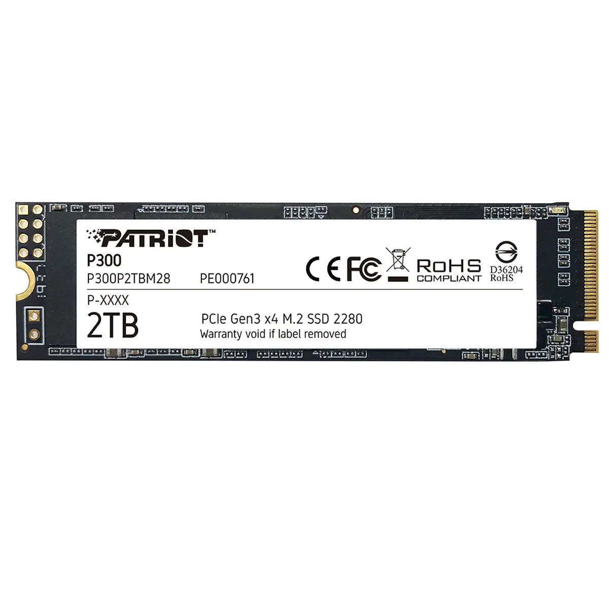 Patriot P300 2TB NVMe PCIe Gen 3.0 x4 M.2 Internal SSD