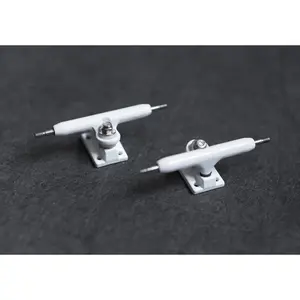 34mm Prodigy Gen2 Pro Fingerboard Trucks - White Colorway - Includes Pro Duro Bubble Bushings