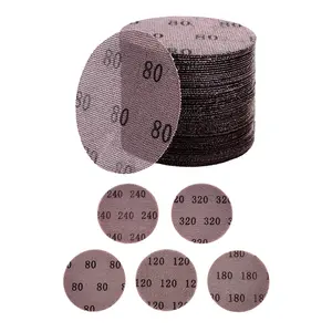 VEVOR 5-inch Mesh Abrasive Sanding Discs 50PCS, Grit 80/120/180/240/320 Assorted Anti-Clogging Ceramic Mesh Sandpapers, Hook-and-Loop Sanding Discs for Metal Wood Plaster, Car Body, Paint Removal