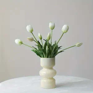 10pcs High-End Tulip Bouquet Set, Valentine Gift & Wedding Decoration, Modern European Style Plastic Flower Arrangement