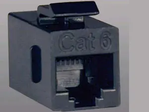 TRIPP LITE Cat6 Straight-thru Snap-in Black Coupler N235-001