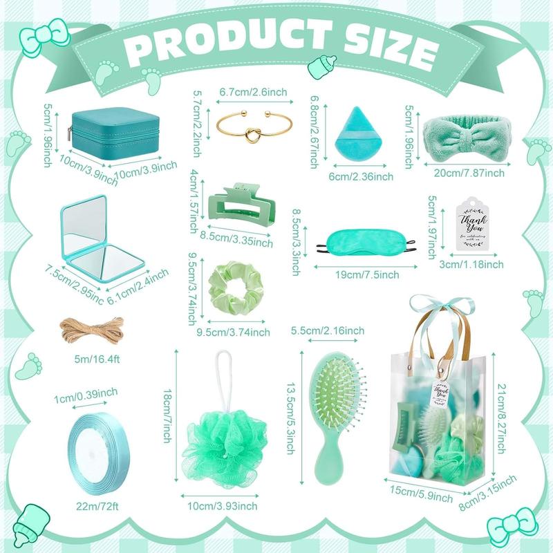 74Pcs Prizes for Game WinnersBaby Shower Favors Gifts includingHeadband Hair Brush Jewelry Box with GiftBag for wed Game Prizes Wedding BridalShower Favors (6Set)