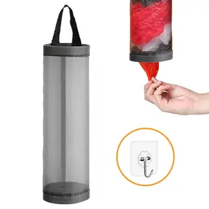 Plastic Bag Storage Bag, 1 Count Hanging Foldable Mesh Bag, Garbage Bag Organizer, Kitchen Storage Bag, Kitchen Organizer, Household Items, Home Supplies