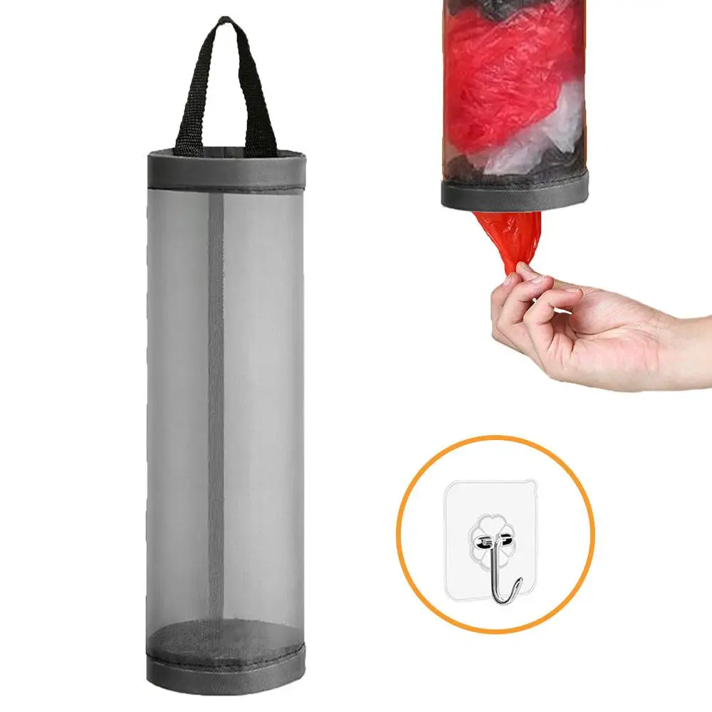 Plastic Bag Storage Bag, 1 Count Hanging Foldable Mesh Bag, Garbage Bag Organizer, Kitchen Storage Bag, Kitchen Organizer, Household Items