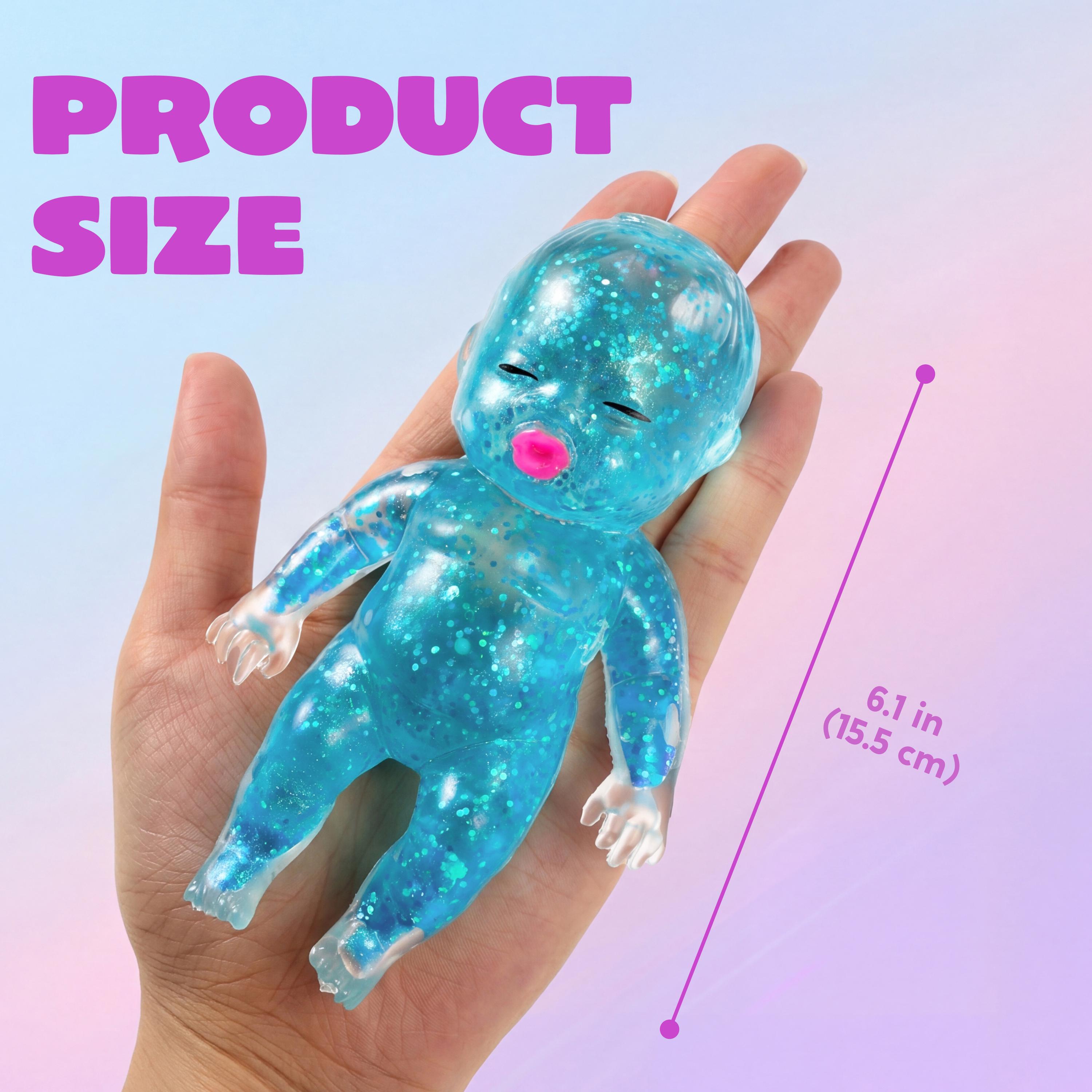 JOYIN 1PCS/3PCS Baby Stress Relief Toys, Baby Glitter Squishy Toys, Slow Rising Toys for Kids & Adults,  Anxiety Relief Fidget Sensory Toy, Soft Squeeze Decompression Dough for Adults Gifts, Party Favors, Office Desk Decorations