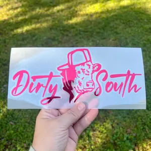DirtySouth Cow Decal, Multiple Sizes and Colors