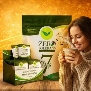 ZeroTolerans Morning Boost Tea Wholesale Box – Herbal Tea Bags, 24 Count