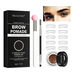 1Pcs womens waterproof eyebrow printing paste, three-dimensional natural makeup holding, waterproof, not easy to blend, lazy eyebrow printing paste eyebrow styling set with sponge eyebrow dyeing tool, women's cosmetics holiday gift
