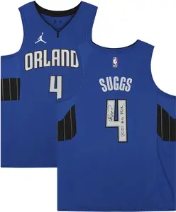Jalen Suggs Orlando Magic Autographed Jordan Blue Statement Jersey with "2021 #5 Draft Pick" Inscription - Fanatics Authentic Certified