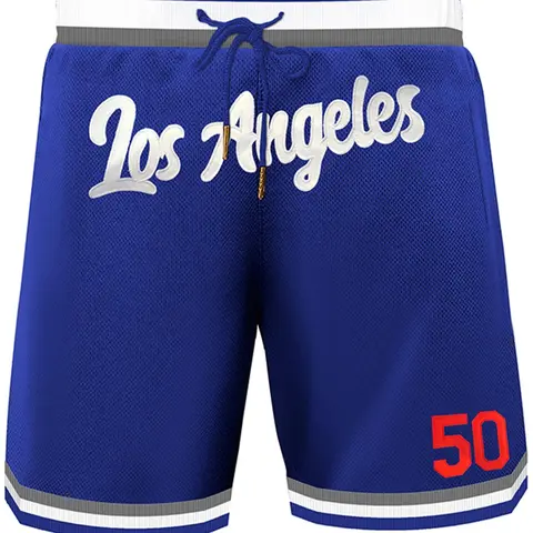 Men's Letter & Number Embroidery Knit Drawstring Waist Shorts, Casual Breathable Quick Drying Sport Shorts, Men's Bottoms for All Seasons, Embroidered Breathable Shorts, Comfy Breathable Shorts, Breathable Summer Shorts, Breathable Fitted Shorts