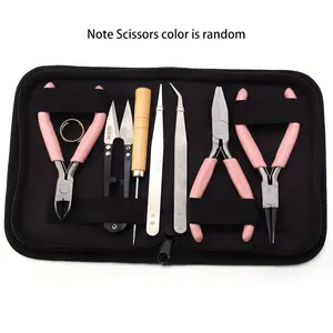 DIY Jewelry Making Tool Set 5pcs/6pcs/8pcs Handmade Pliers, Scissor, Tweezers, Jump Ring Opener, Suitable For Jewelry Handmade Pracise, Necklace Making Supplies And Convenient Beading Kits