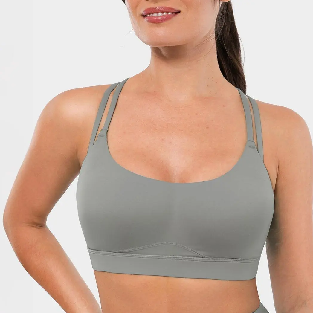 Sports Bras-Neutral Gray