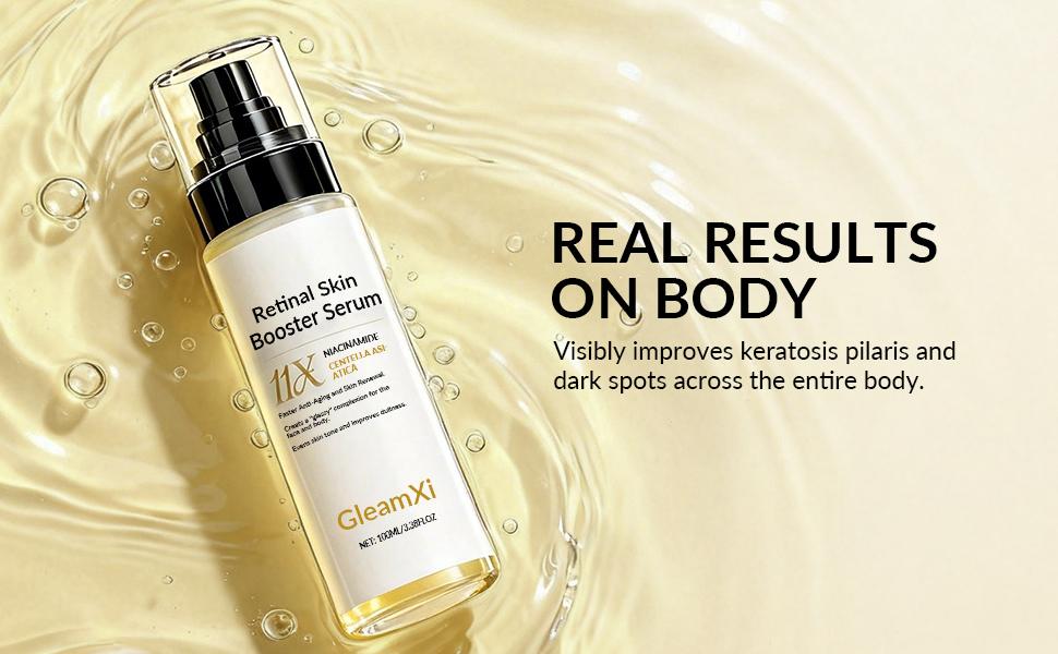 Retinaldehyde Anti-Aging Serum 100ml 11X Retinal Booster with Natural Nicotinamide Centella Asiatica Extract Even Skin Tone Dark Mark Eraser for Face and Body Retinol Facial Moisturizer