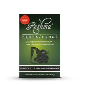 Reshma Beauty 30 Minute Henna Hair Color - Natural Black Semi-Permanent- Haircare